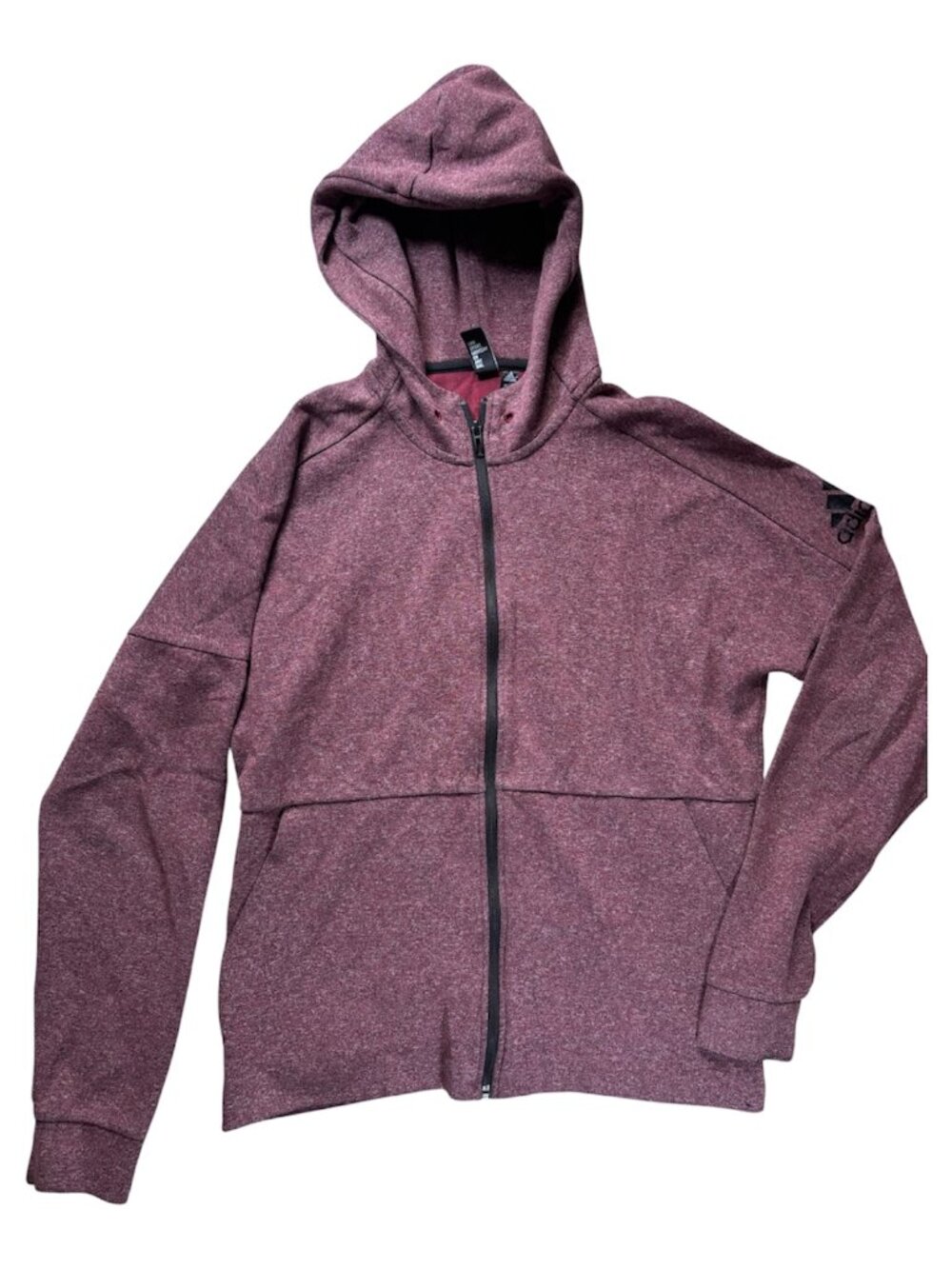 Adidas ID Stadium Full Zip Hoodie Heather Burgundy Men's M (315)